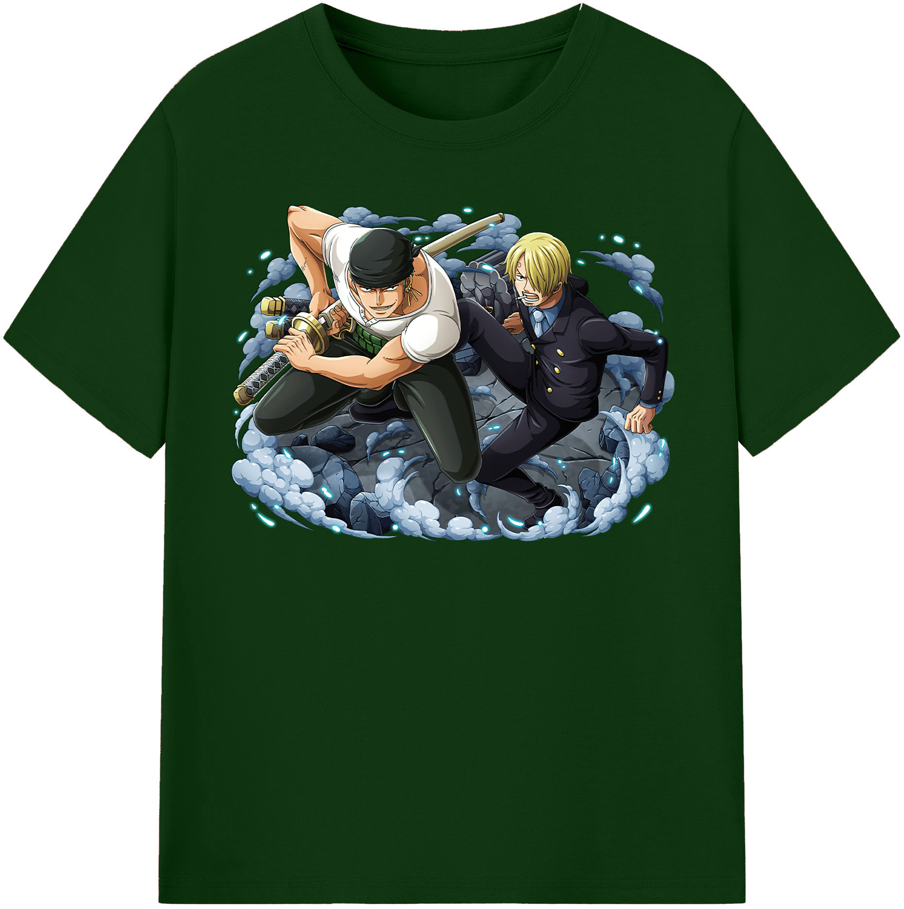 ワンピース ロロノア・ゾロ ONE PIECE Roronoa Zoro 綿100％半袖Tシャツ（フロントプリント）